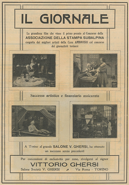 Il Giornale, Società Anonima Ambrosio 1916